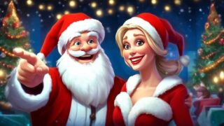 Санта Клаус с девушкой